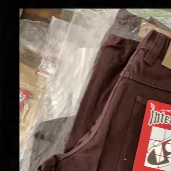 DEADSTOCK VINTAGE RARE 90s DARK BROWN INERSTATE WIDELEG JEAN (jnco) - Picture 5 of 5